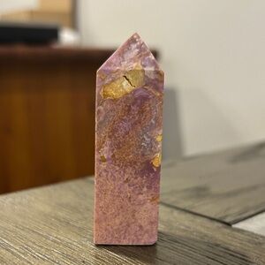 Rare Phosphosiderite purple and yellow crystal tower